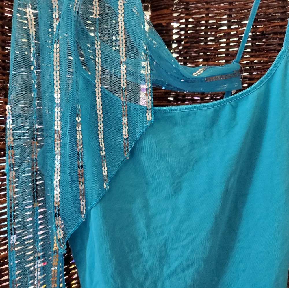 💎 one☆ step up Blue w/matching Scarf Tank Top 💙 - Picture 2 of 4